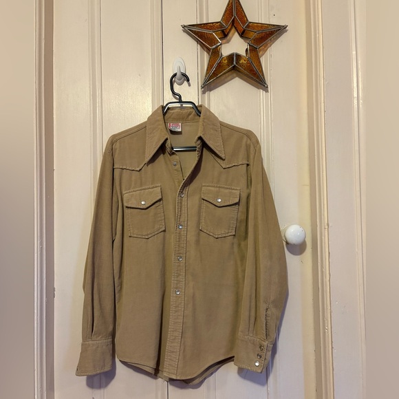 Vintage light brown corduroy shirt - Picture 1 of 11